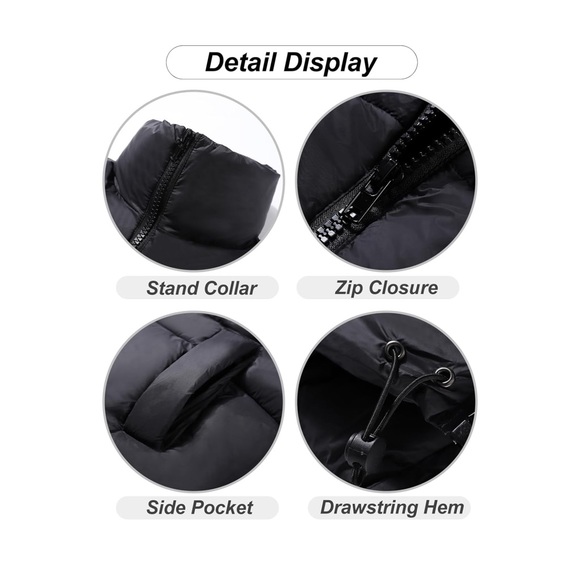 NWT Eisctnd | Black Cropped Puffer Vest | S - Picture 9 of 11